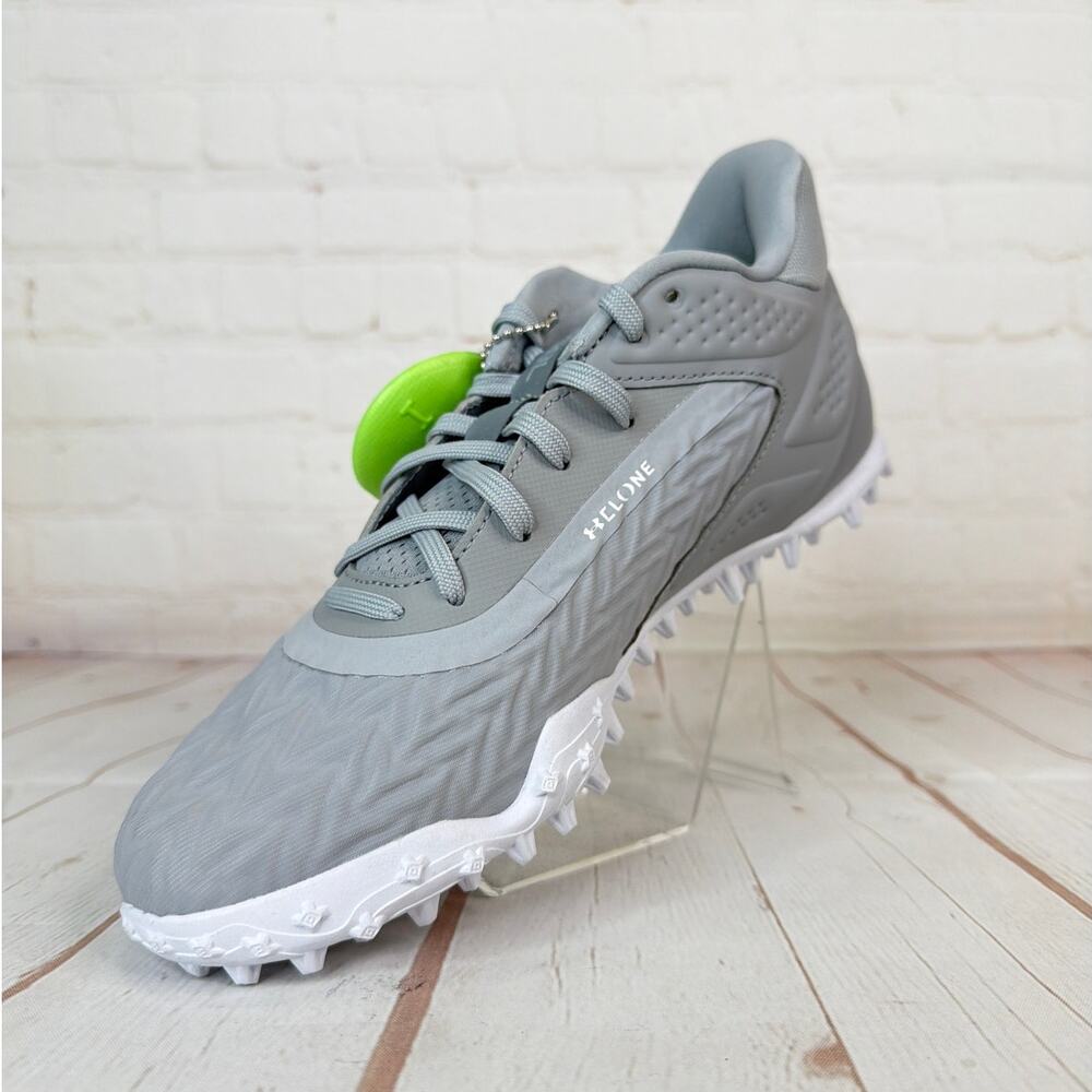 Under Armour UA Yard Turf 3.0 Baseball Gray Shoes Size 7 3027448-102 - Picture 4 of 10